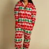 The Red Ryder | Ladies Unisex Knit Print Christmas Onesie