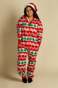 The Red Ryder | Ladies Unisex Knit Print Christmas Onesie