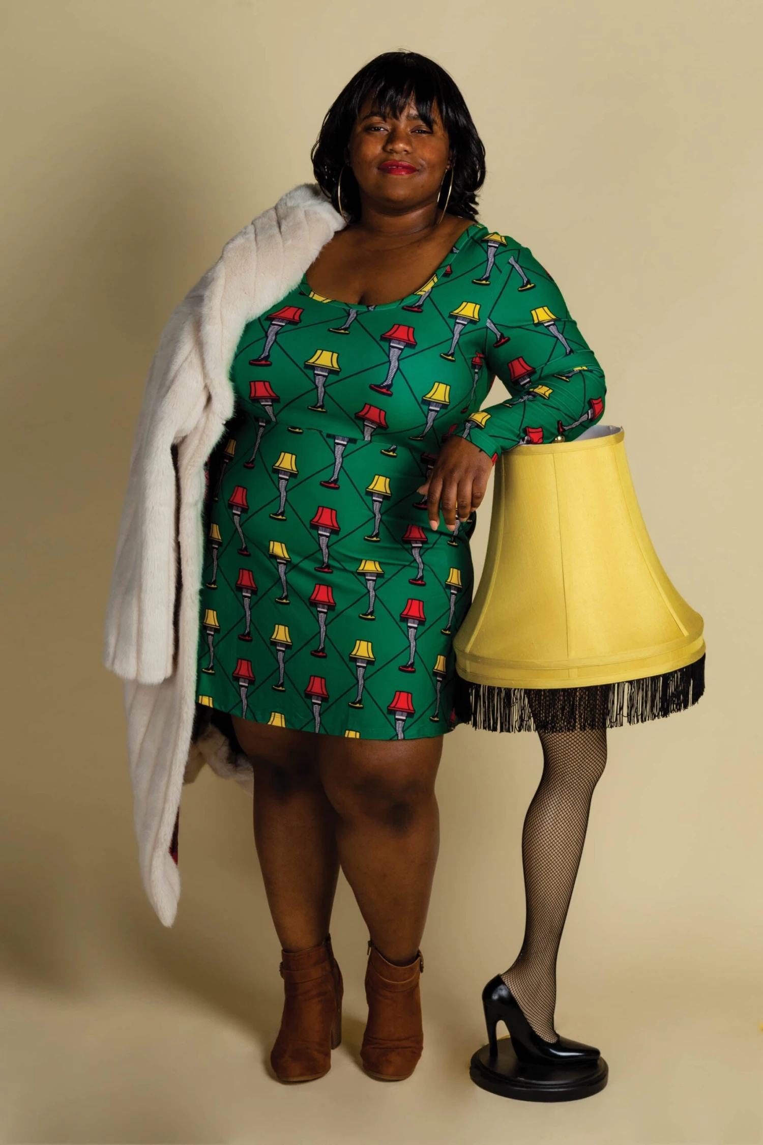 The Fragile | Leg Lamp Christmas Skater Dress - Image 3