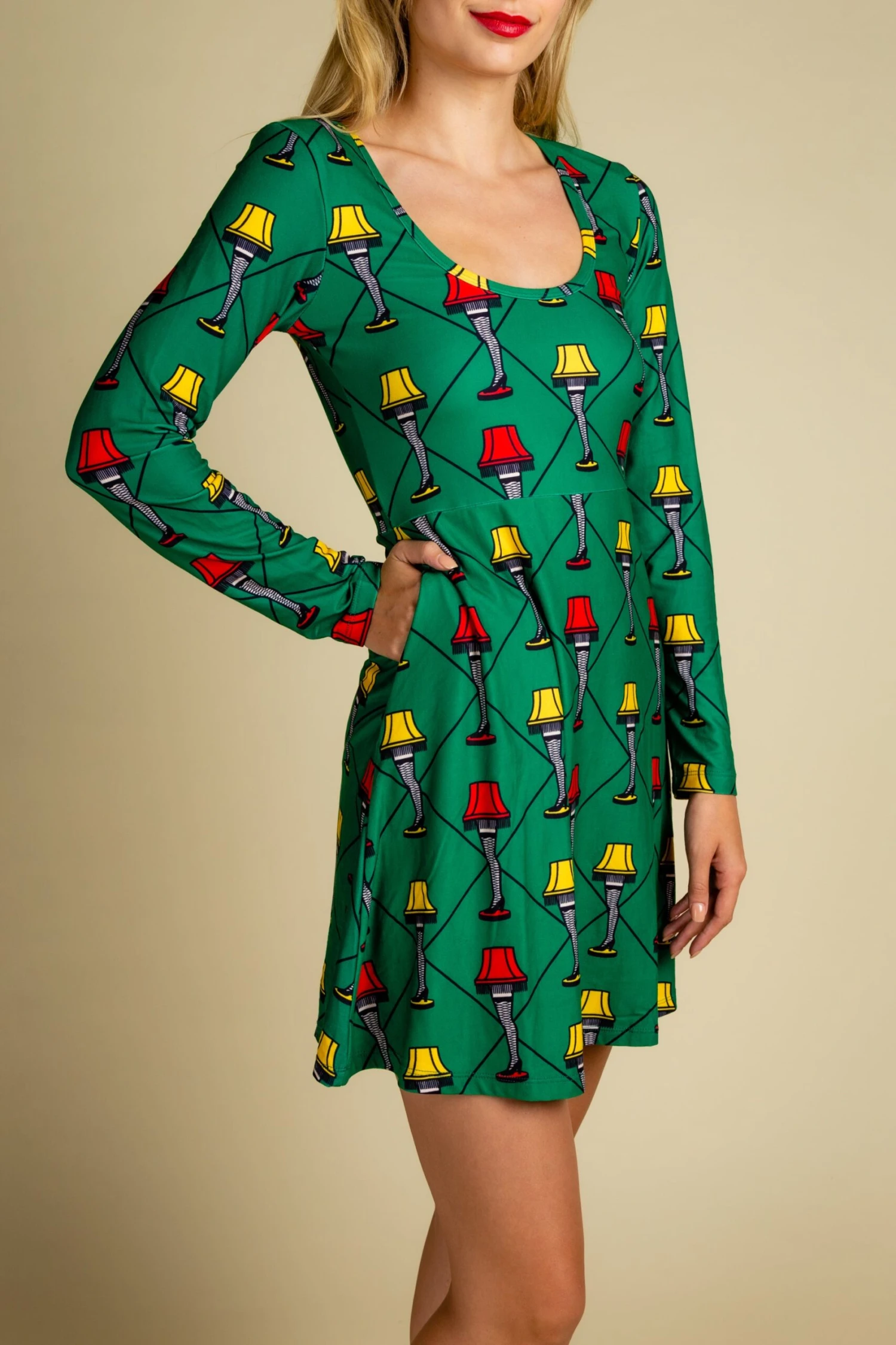The Fragile | Leg Lamp Christmas Skater Dress - Image 2