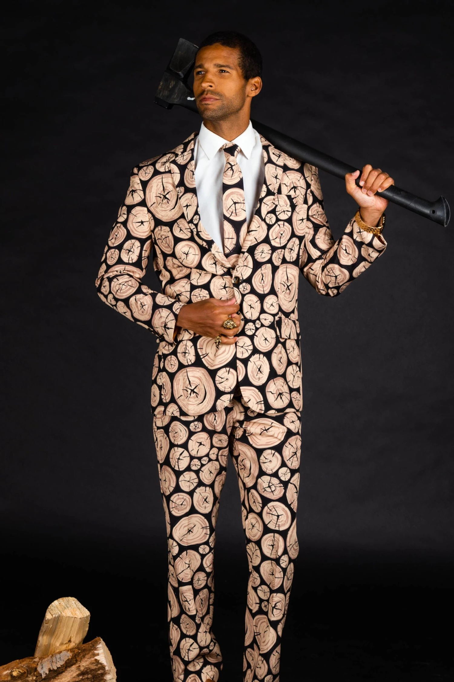 The Xmas Morning Wood | Wood Print Christmas Suit - Image 3