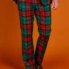 The Lincoln Log Love Daddy | Red And Green Plaid Christmas Suit Pants