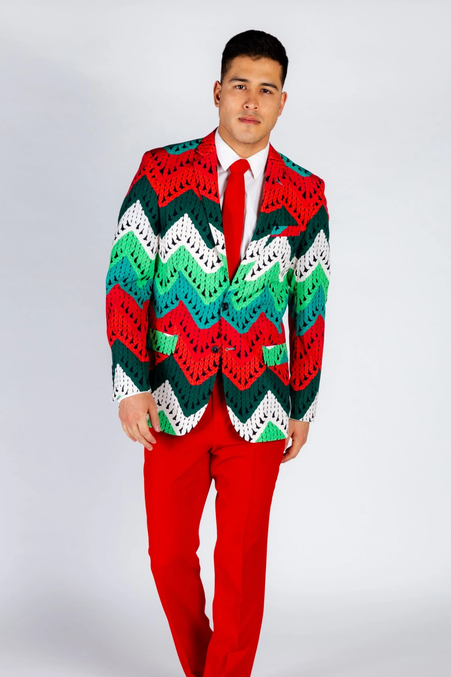 The Dapper Doily | Quilted Print Christmas Suit - Image 7