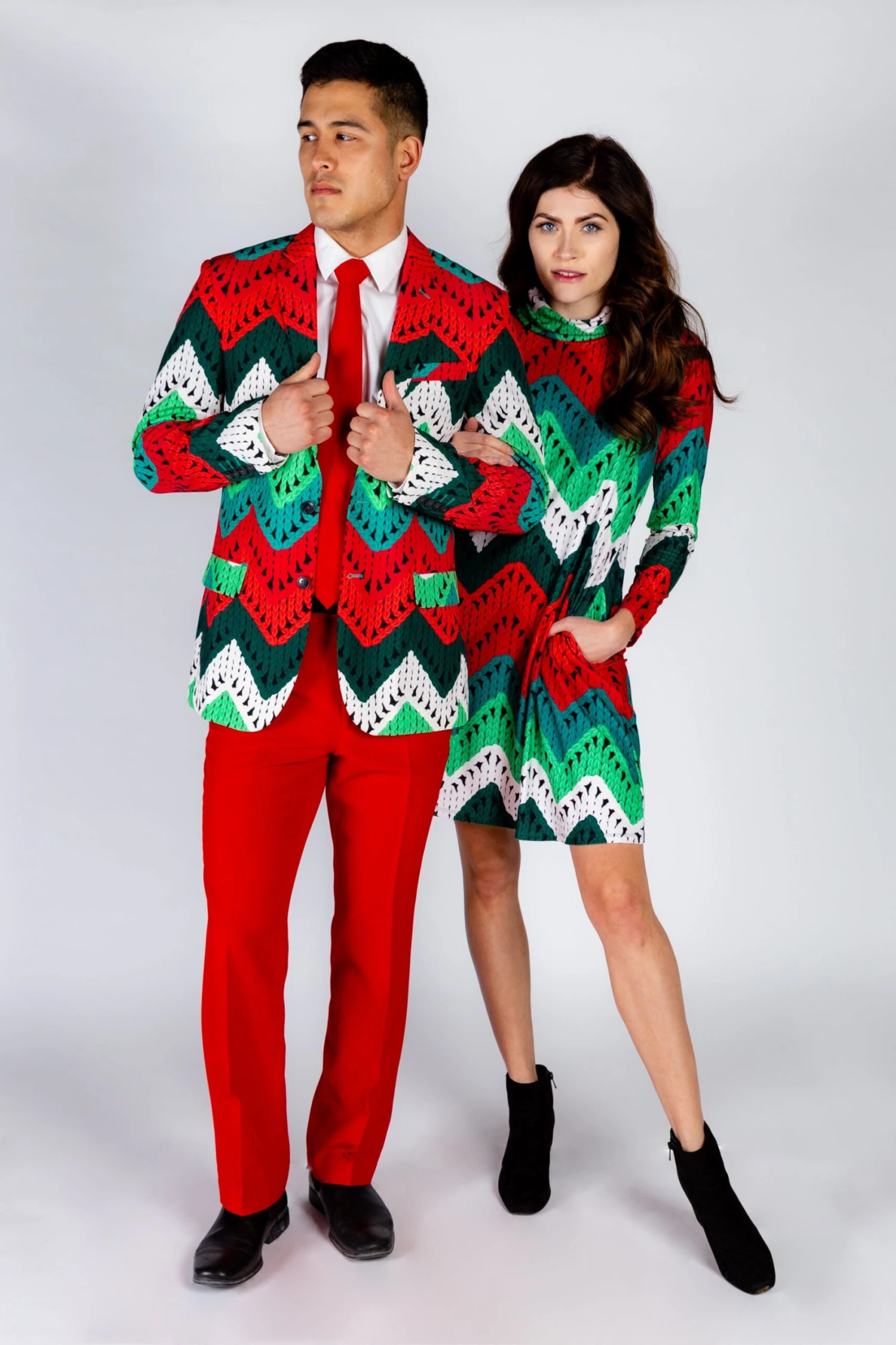 The Dapper Doily | Quilted Print Christmas Suit - Image 8