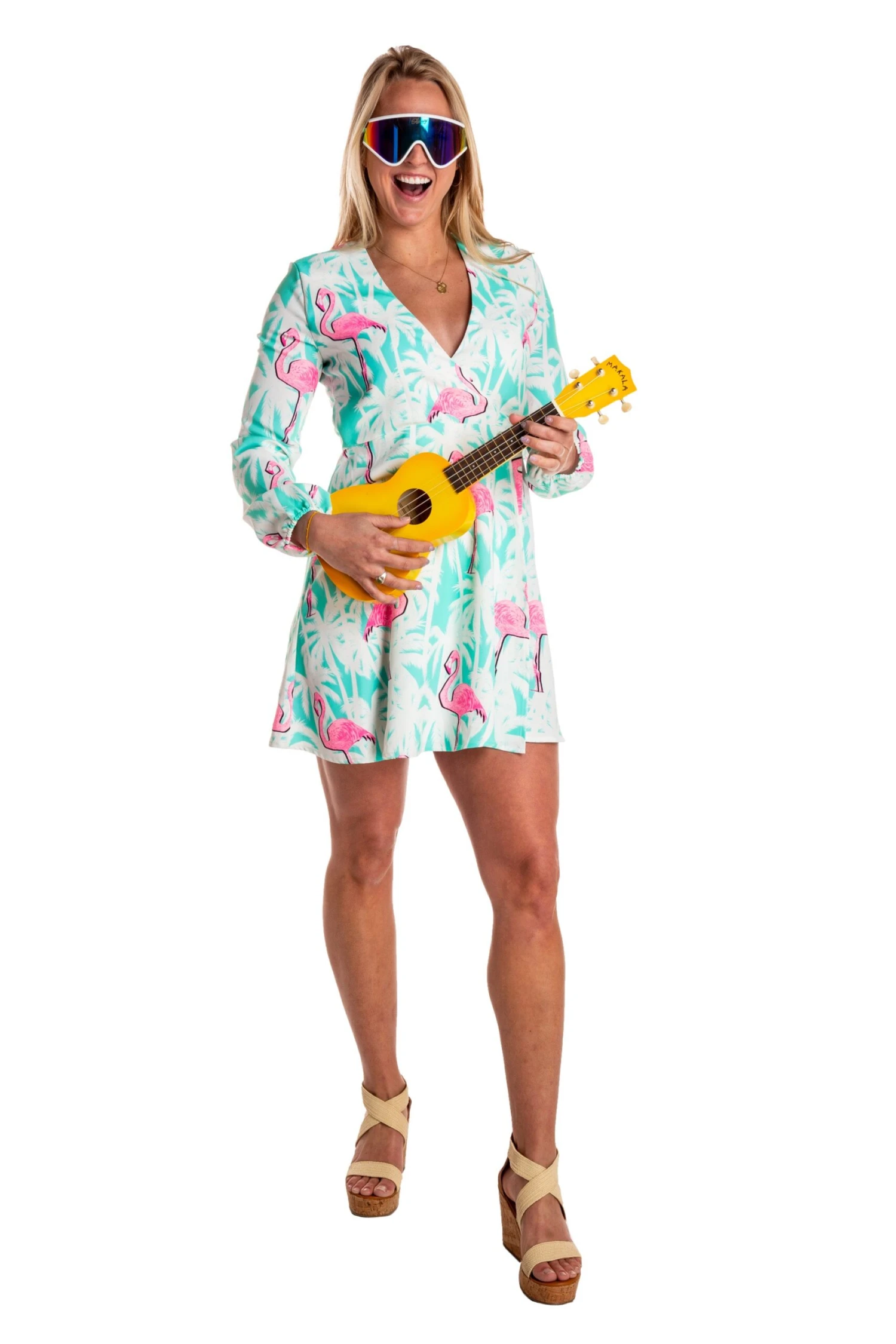La Flamenca | Flamingos Wrap Dress - Image 8