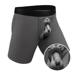 The David's Goliath | Marble Statue Long Leg Ball Hammock® Pouch Underwear With Fly