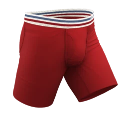 The Ready Or Not | Bright Red Retro Long Leg Ball Hammock® Pouch Underwear With Fly