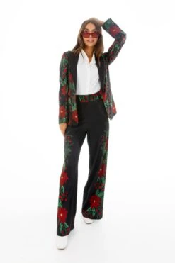 The Centerpiece | Poinsettia Women's Christmas Blazer
