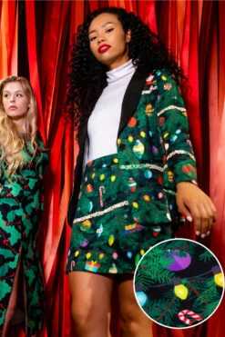 The Christmas Tree Camo | Christmas Tree Print Women's Suit