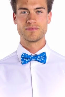 The Ice Never Melts | Blue Snowflake Christmas Bow Tie
