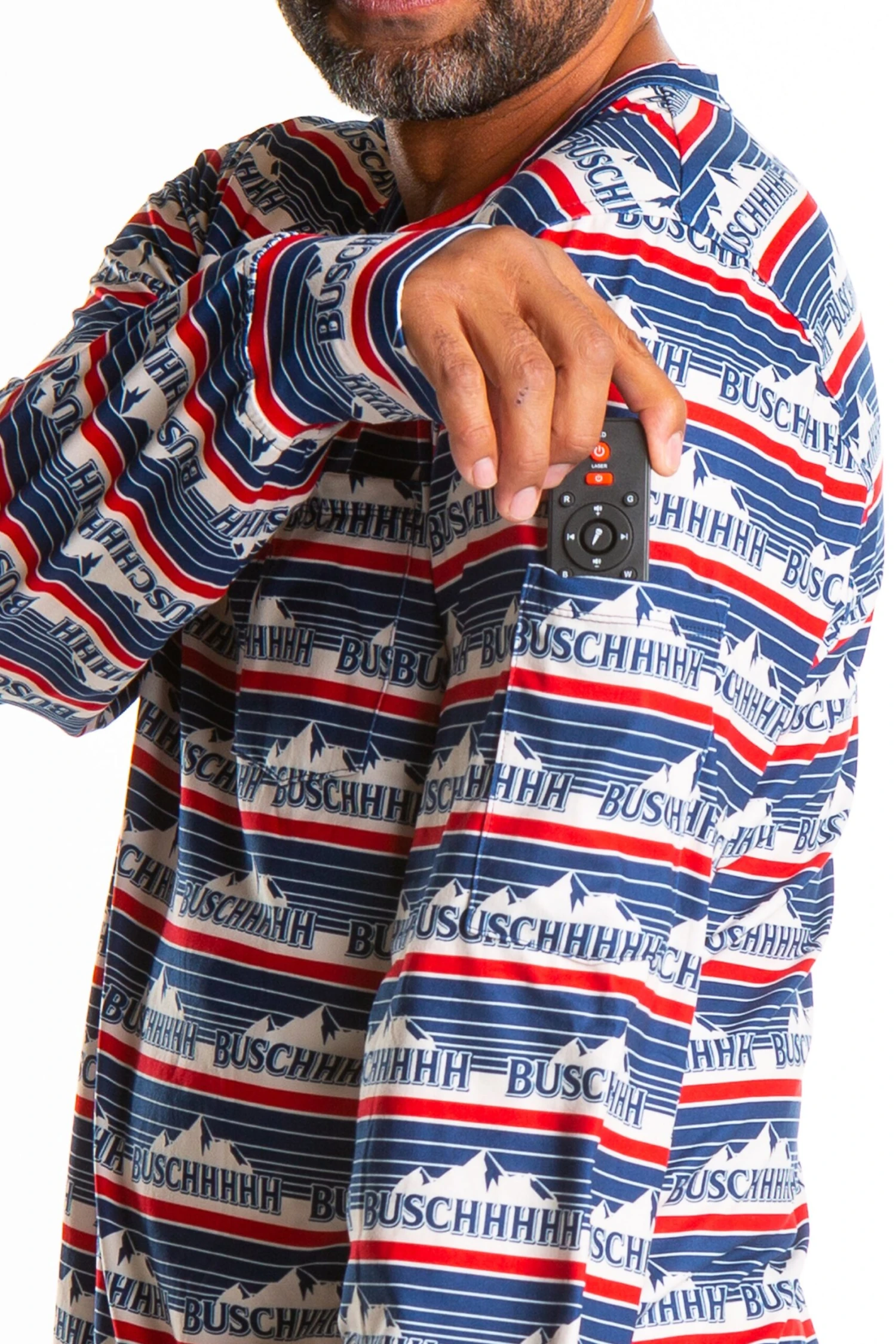 The Mountain Stream | Mens Retro Busch Pajama Top - Image 5