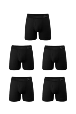 The Threat Level Midnight | Black Cooling Ball Hammock® Underwear With Fly 5 Pack