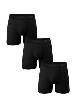 The Threat Level Midnight | Black Cooling Ball Hammock® Underwear With Fly 3 Pack