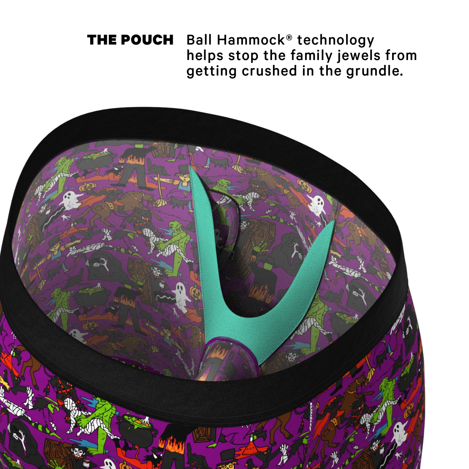 The Wet Nightmare | Halloween Characters Long Leg Ball Hammock® Pouch Underwear With Fly - Image 2